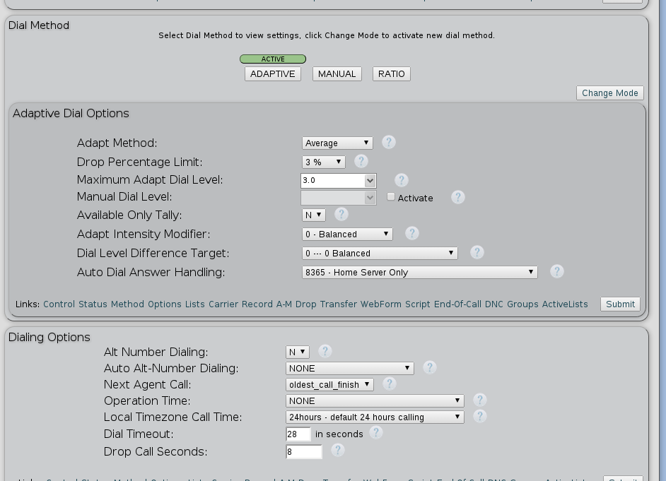 OSDial dialer software configuration